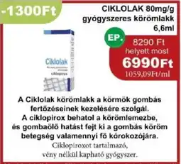 PatikaPlus Ciklolak gyógyszeres körömlakk ajánlat
