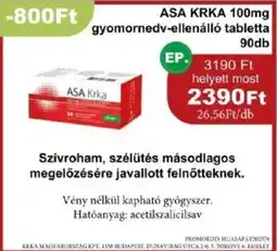 PatikaPlus ASA Krka gyomornedv-ellenálló tabletta ajánlat
