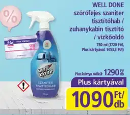 Well done szórófejes szaniter tisztítóhab / zuhanykabin tisztító
