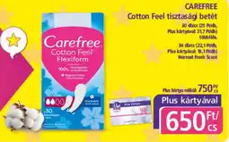 PlusMarket Carefree Cotton feel tisztasági betét ajánlat