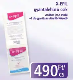 X-epil gyantalehúzó csík