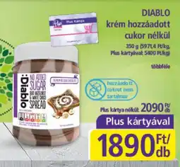 PlusMarket Diablo krém hozzáadott cukor nélkül ajánlat