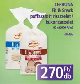 Cerbona Fit & Snack puffasztott rizsszelet / kukoricaszelet
