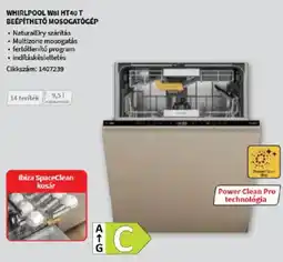 Media Markt Whirlpool WSI HT40 T beépíthető mosogatógép ajánlat