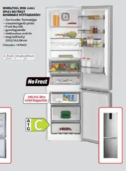 Media Markt Whirlpool WHK 26403 XP6E1 No Frost kombinált hűtőszekrény ajánlat