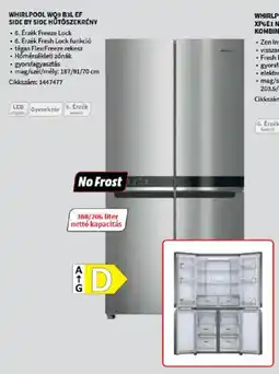 Media Markt Whirlpool WQ9 B3L EF Side by Side hűtőszekrény ajánlat