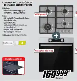 Media Markt Gorenje GW641EX gázfőzőlap + B06735E05X beépíthető sütő főzőlap: ajánlat