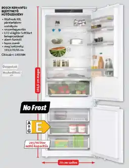 Media Markt Bosch KBN96VFE0 beépíthető hűtőszekrény ajánlat