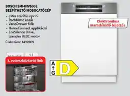 Media Markt Bosch SMI4HVS00E beépíthető mosogatógép ajánlat