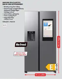 Media Markt Samsung RS90F66BETEO Side by Side hűtőszekrény ajánlat