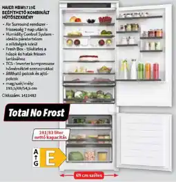 Media Markt Haier HBW5719E beépíthető kombinált hűtőszekrény ajánlat