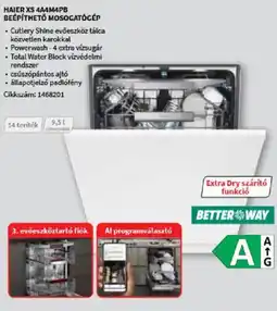 Media Markt Haier XS 4A4M4PB beépíthető mosogatógép ajánlat