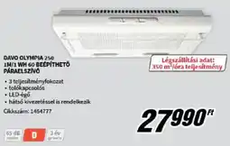 Media Markt Davo Olympia 250 1M/1 WH 60 beépíthető páraelszívó ajánlat
