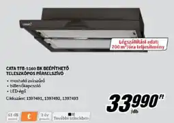 Media Markt CATA TFB-5160 BK beépíthető teleszkópos páraelszívó ajánlat