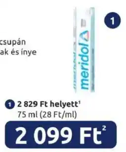 Benu Gyógyszertárak Meridol fogkrém ajánlat