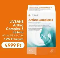 Benu Gyógyszertárak LIVSANE Arthro Complex 3 tabletta ajánlat