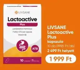 Benu Gyógyszertárak LIVSANE Lactoactive Plus kapszula ajánlat