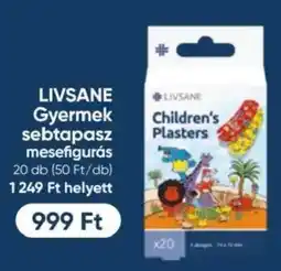 Benu Gyógyszertárak LIVSANE Gyermek sebtapasz mesefigurás ajánlat