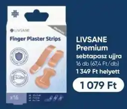Benu Gyógyszertárak LIVSANE Premium sebtapasz ujjra ajánlat