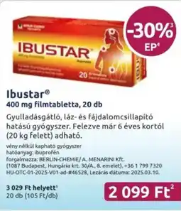 Benu Gyógyszertárak Ibustar filmtabletta ajánlat