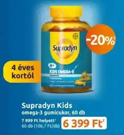 Benu Gyógyszertárak Supradyn Kids omega-3 gumicukor ajánlat