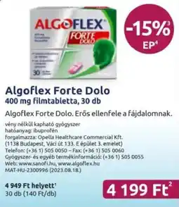Benu Gyógyszertárak Algoflex Forte Dolo filmtabletta ajánlat