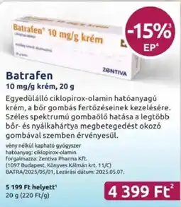 Benu Gyógyszertárak Batrafen krém ajánlat