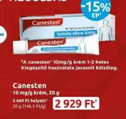 Benu Gyógyszertárak Canesten krém ajánlat
