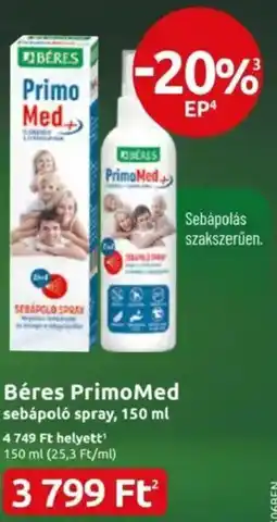 Benu Gyógyszertárak Béres PrimoMed sebápoló spray ajánlat