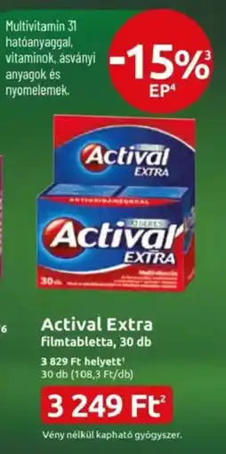 Benu Gyógyszertárak Actival Extra Filmtabletta ajánlat