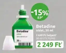 Benu Gyógyszertárak Betadine oldat ajánlat