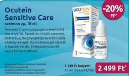 Benu Gyógyszertárak Ocutein Sensitive Care szemcsepp ajánlat
