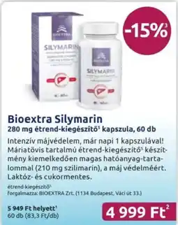 Benu Gyógyszertárak Bioextra Silymarin étrend-kiegészítő kapszula ajánlat