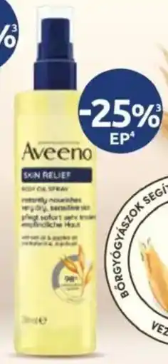Benu Gyógyszertárak Aveeno Skin Relief testápoló olajspray ajánlat