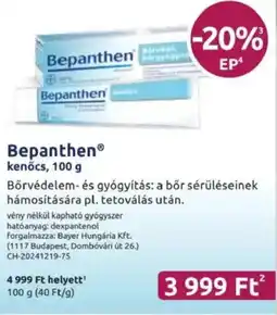 Benu Gyógyszertárak Bepanthen kenőcs ajánlat