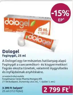Benu Gyógyszertárak Dologel fogínygél ajánlat