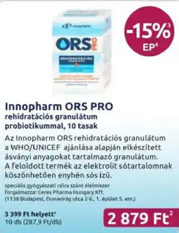 Innopharm ORS PRO rehidratációs granulátum probiotikummal