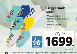 Lidl Kisgyermek zokni ajánlat