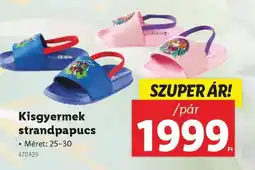 Lidl Kisgyermek strandpapucs ajánlat