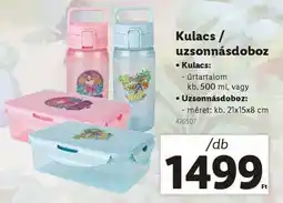 Lidl Kulacs / uzsonnásdoboz ajánlat