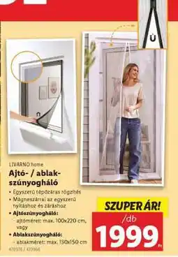 Lidl LIVARNO home Ajtó- / ablak szúnyogháló ajánlat