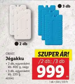 Lidl CRIVIT Jégakku ajánlat
