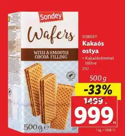 Lidl SONDEY Kakaós ostya ajánlat