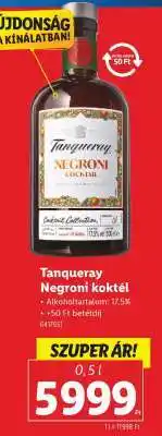Lidl Tanqueray Negroni koktél ajánlat