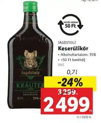 Lidl JAGDSTOLZ Keserűlikőr ajánlat