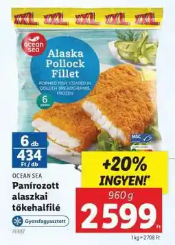 Lidl Ocean Sea Panírozott alaszkai tőkehalfilé ajánlat