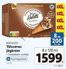 Lidl BON GELATI Tölcséres jégkrém ajánlat