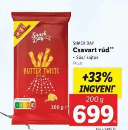Lidl SNACK DAY Csavart rúd ajánlat