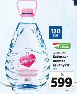 Lidl SZENTKIRÁLYI Szénsavmentes ásványvíz ajánlat
