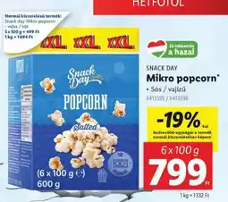 Lidl SNACK DAY Mikro popcorn ajánlat